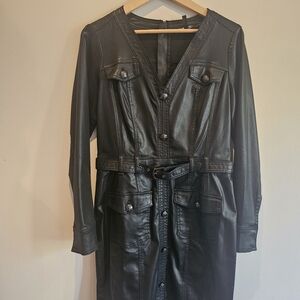 White House Black Market Black Belted Jacket